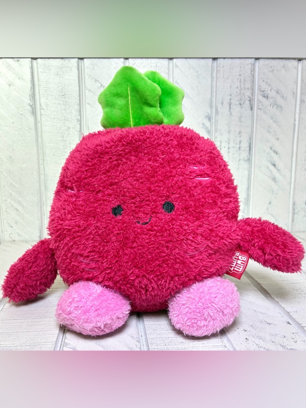 Bumbumz Rootbumz Ronnie the Radish 7.5” Plush Vegetable Collectible Toy